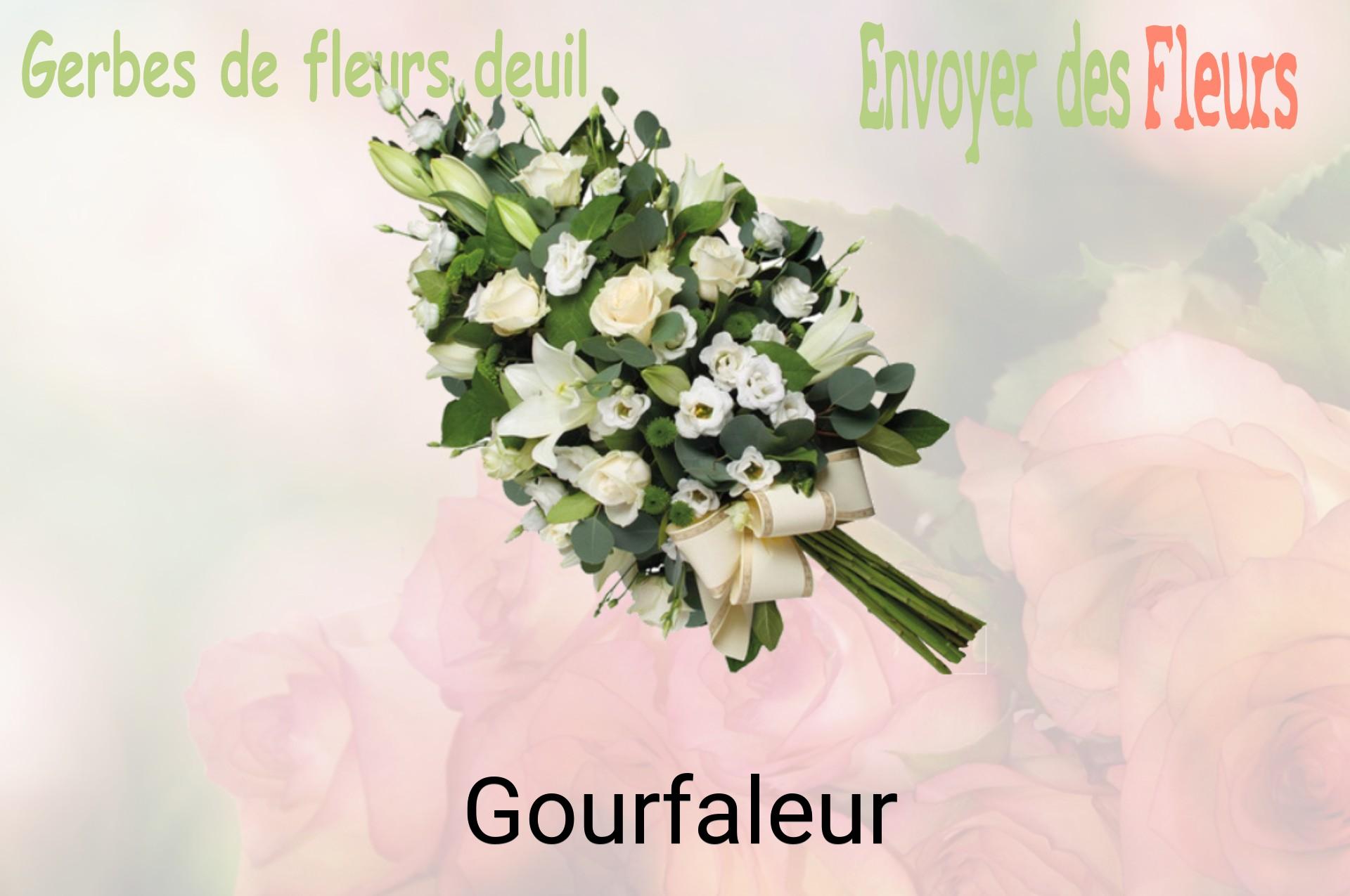 Gerbe de fleurs de deuil livrée à Gourfaleur